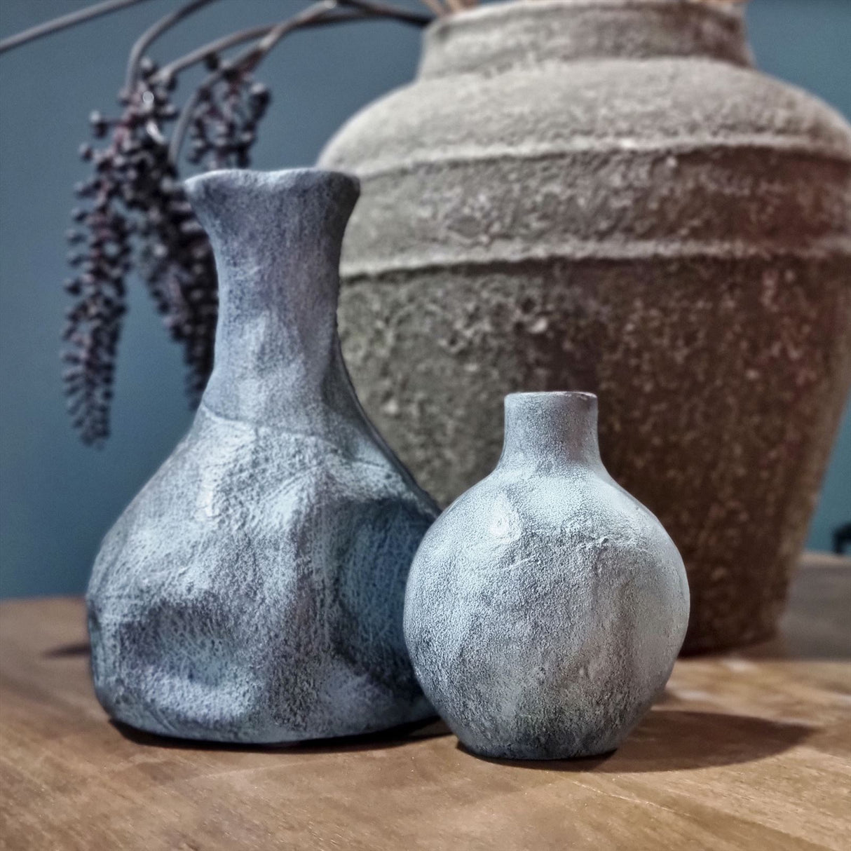 Blue Patina Decorative Vase