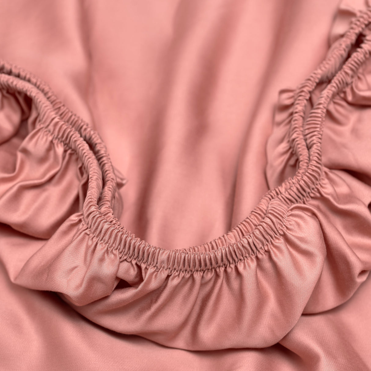 Tencel fitted sheet (90x210) terra rose