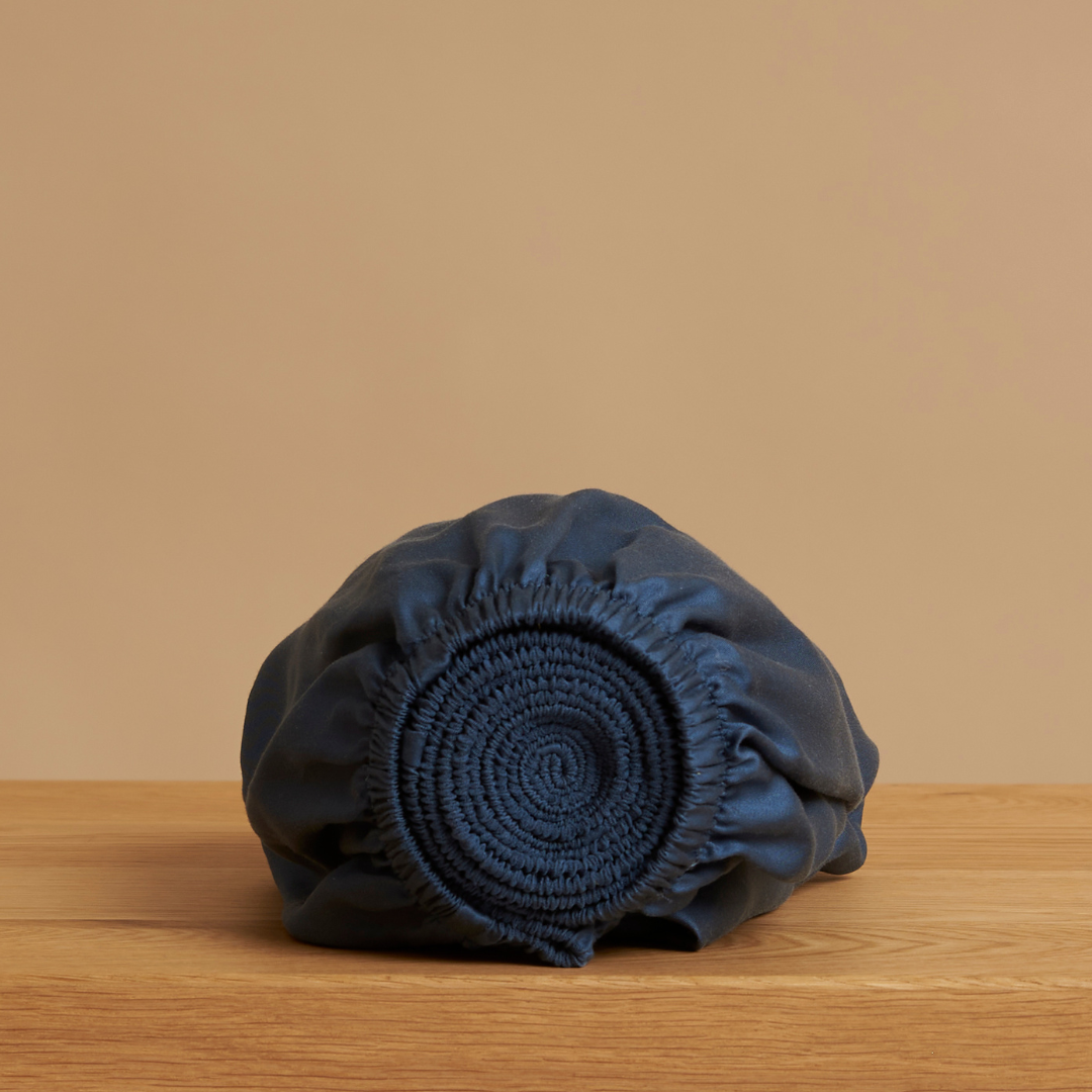 Tencel hoeslaken blauw