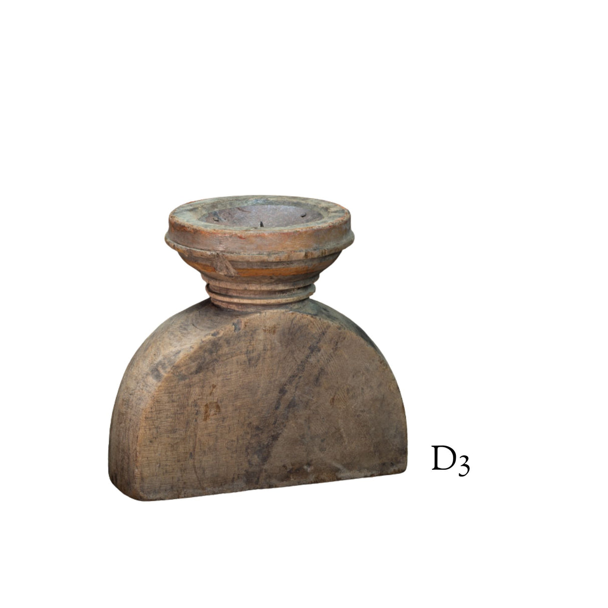 Houten kandelaar Lanrge