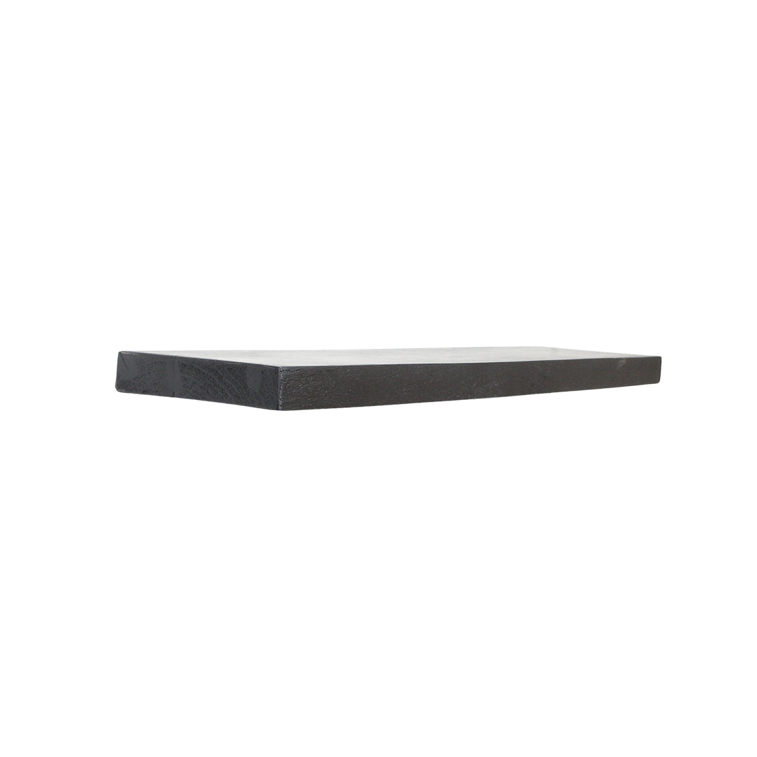 Zwart zwevende wandplank - FSC-gerecycled hout - 80x18x3,8 cm