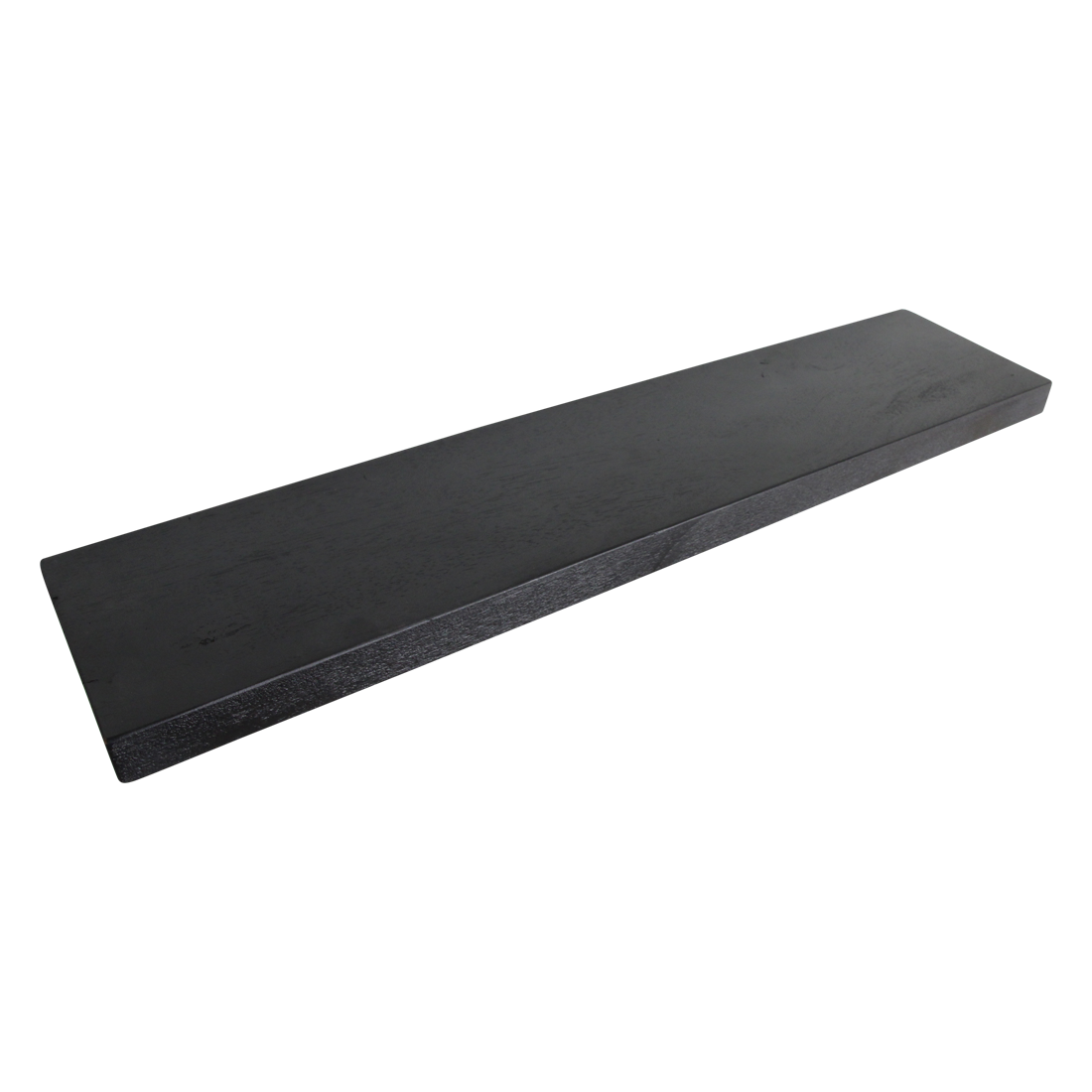 Zwart zwevende wandplank - FSC-gerecycled hout - 80x18x3,8 cm