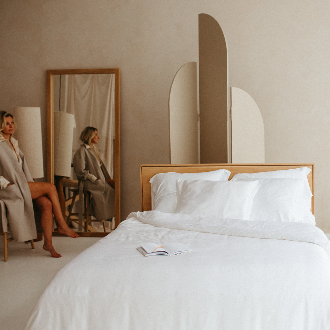 Bamboe dekbedovertek wit