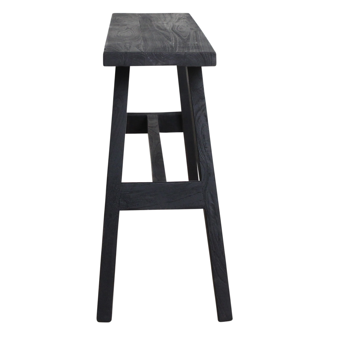 Zwarte "bus stop" bankje large - 85x20x50 cm