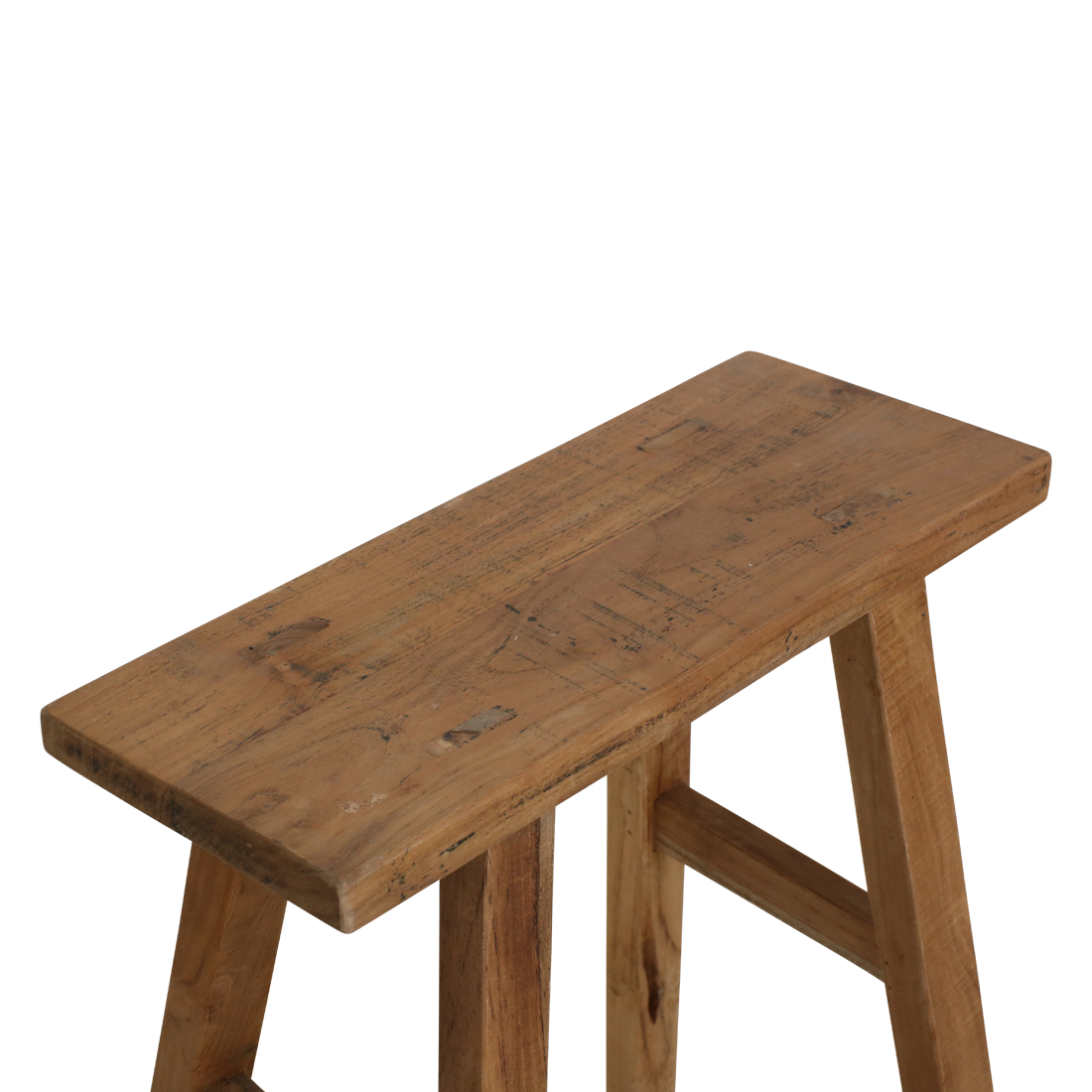 Java carpenter bijzettafel/bankje - Gerecycled hout - 40x17x50 cm