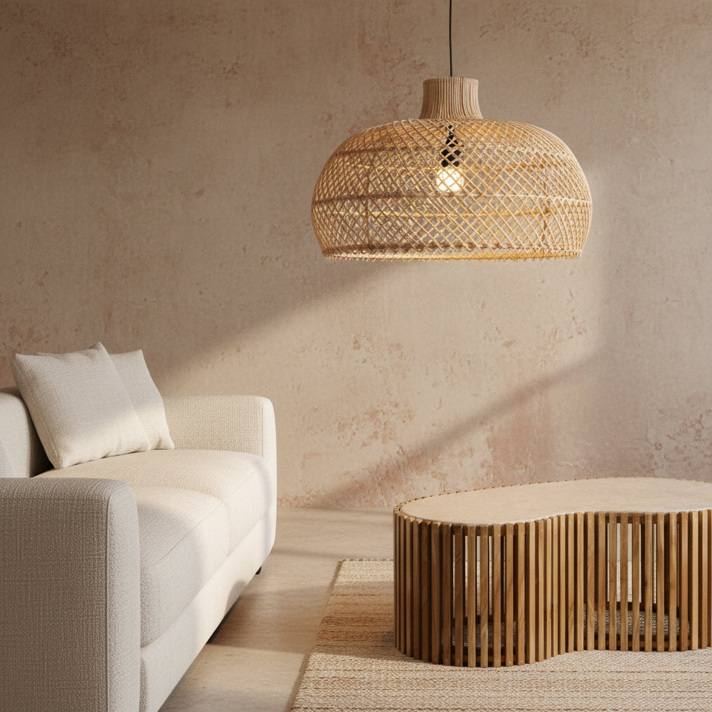 Maze rotan hanglamp naturel -Ø 57x36 cm