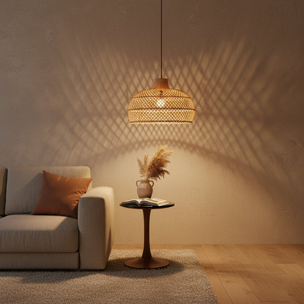 Maze rotan hanglamp naturel -Ø 57x36 cm