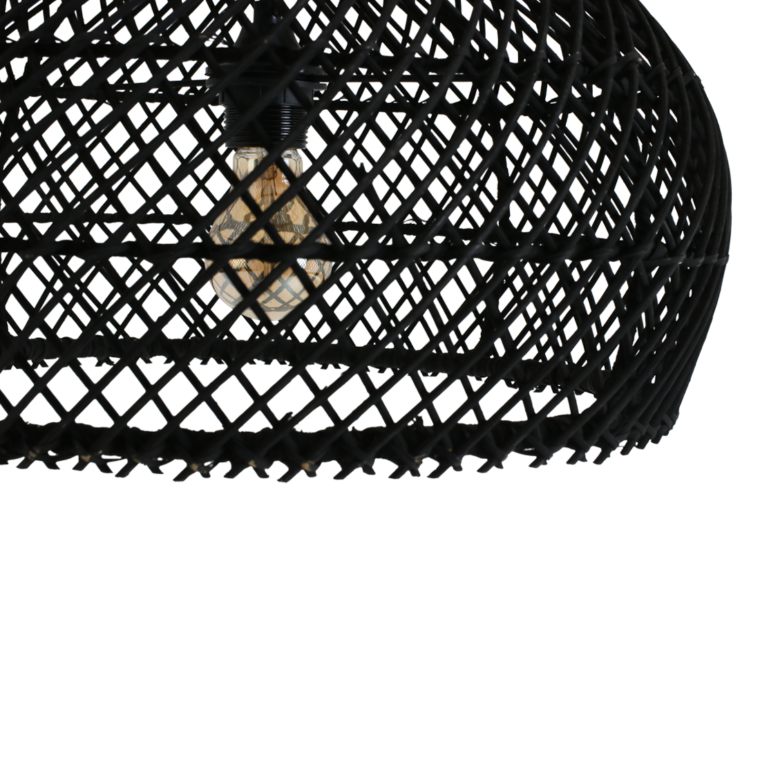 Maze rotan hanglamp zwart - Ø 42x36 cm