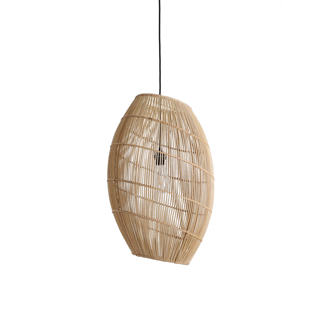 Luna rotan hanglamp Halo - Ø 40x60 cm