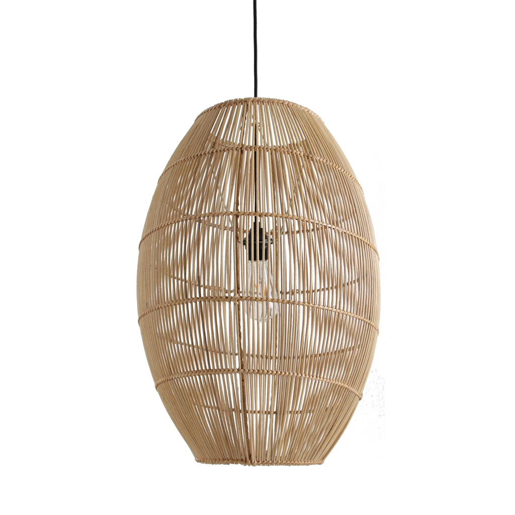 Luna rotan hanglamp Halo - Ø 40x60 cm