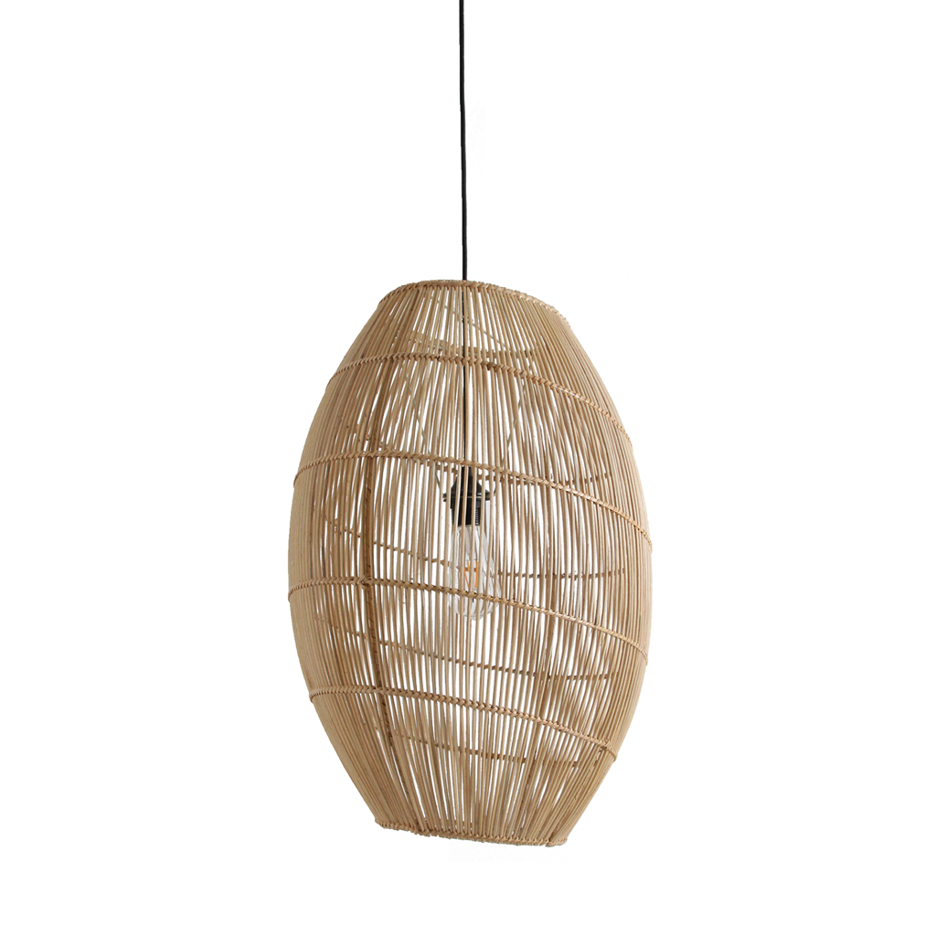 Luna rotan hanglamp Halo - Ø 40x60 cm