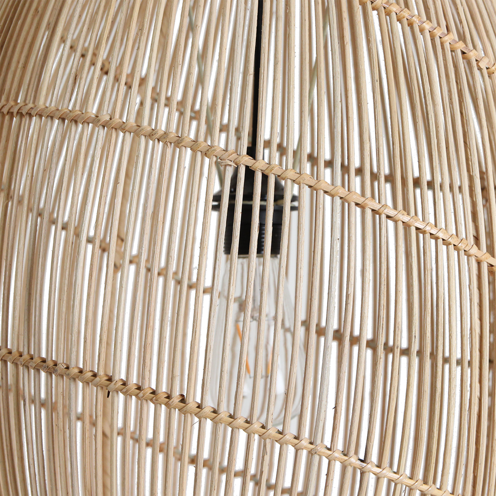 Luna rotan hanglamp Halo - Ø 40x60 cm