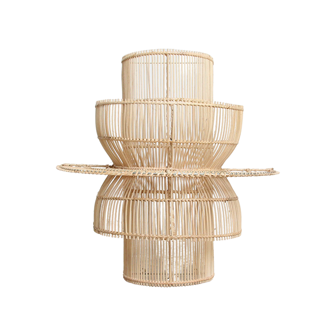 Saturn rotan wandlamp - 33x52x55 cm