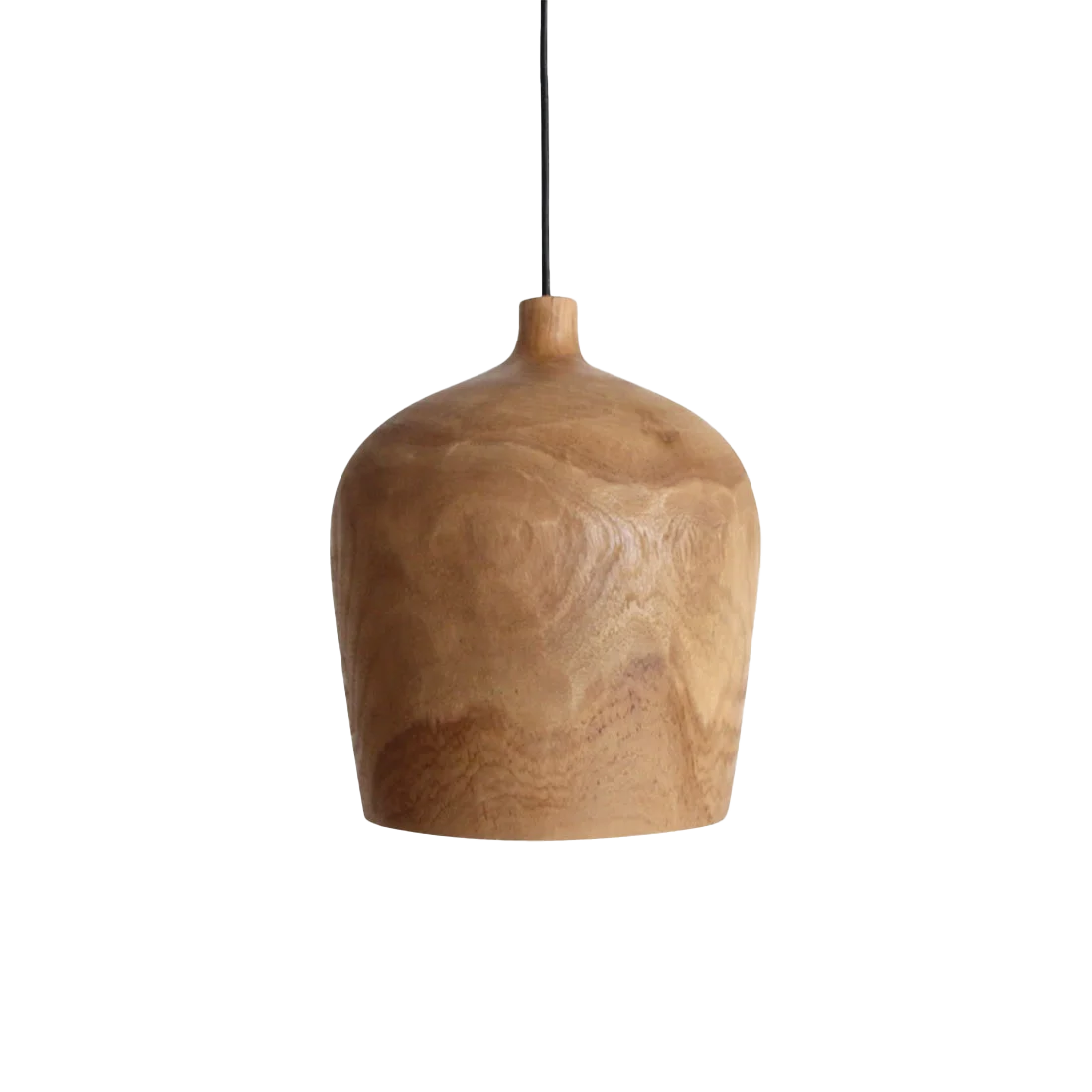Sirocco teakhouten hanglamp Bottle - Ø 25x28 cm