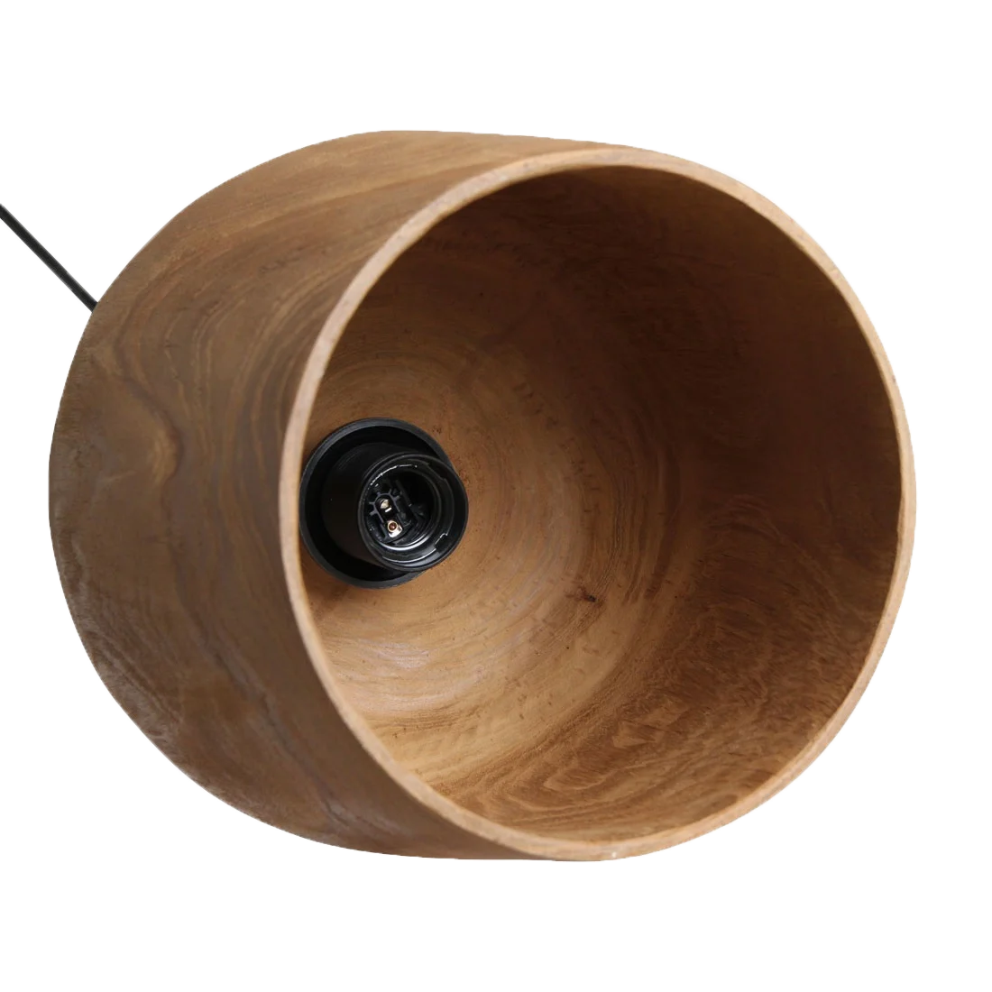 Sirocco teakhouten hanglamp Bottle - Ø 25x28 cm