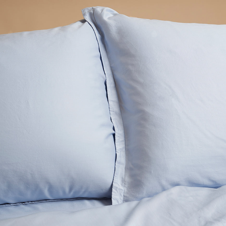 Tencel kussensloop licht blauw