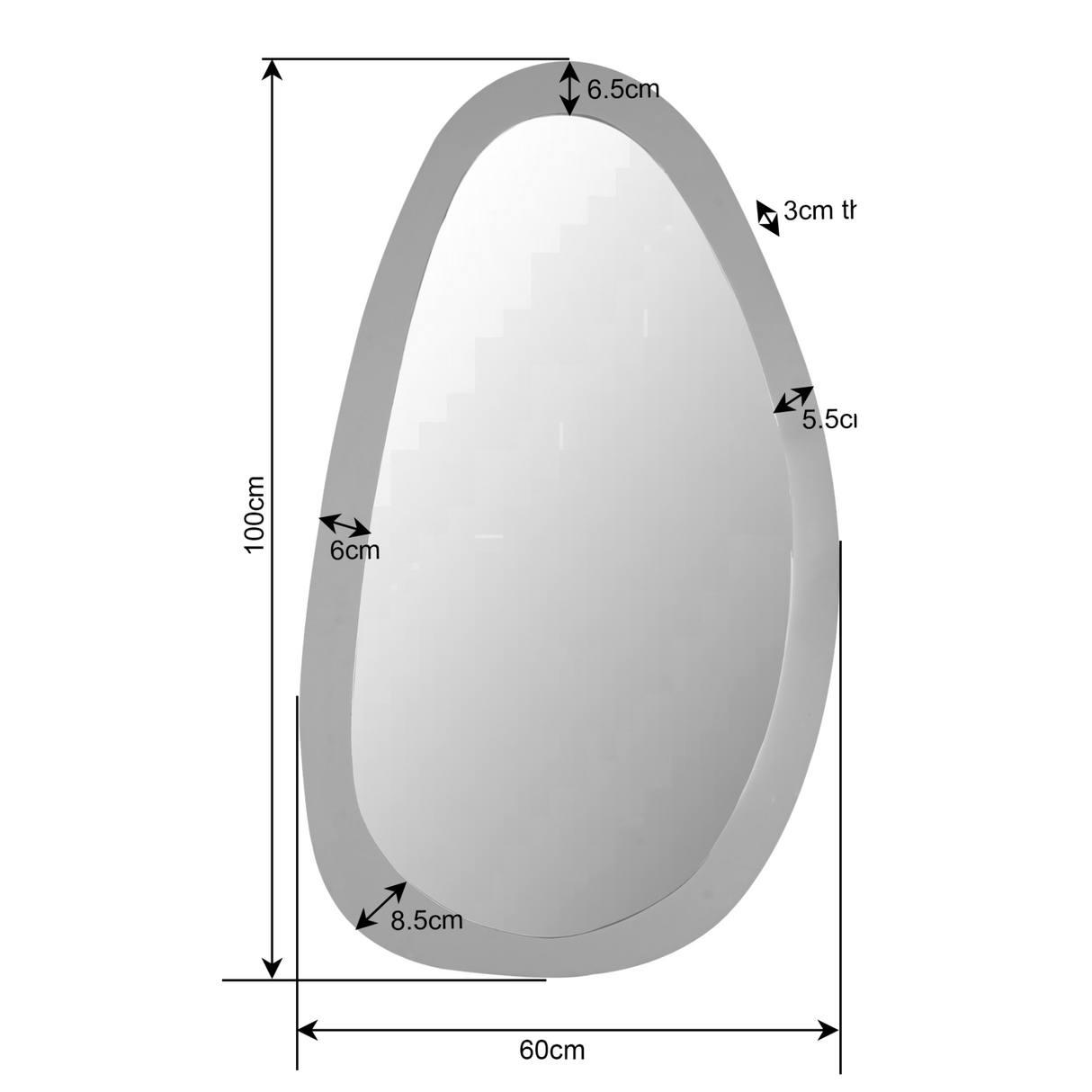 Spiegel Lou | 60 cm | Brown