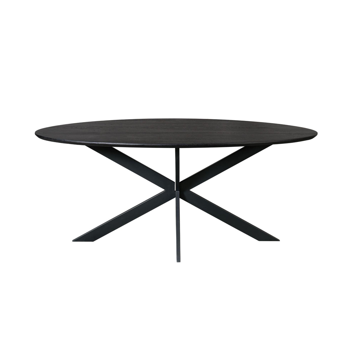 Eiken eettafel Ferris | Ovaal 180 cm | Zwart