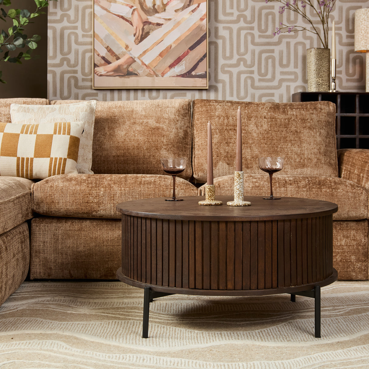 Salontafel Madison Brown | 80 cm | Rond