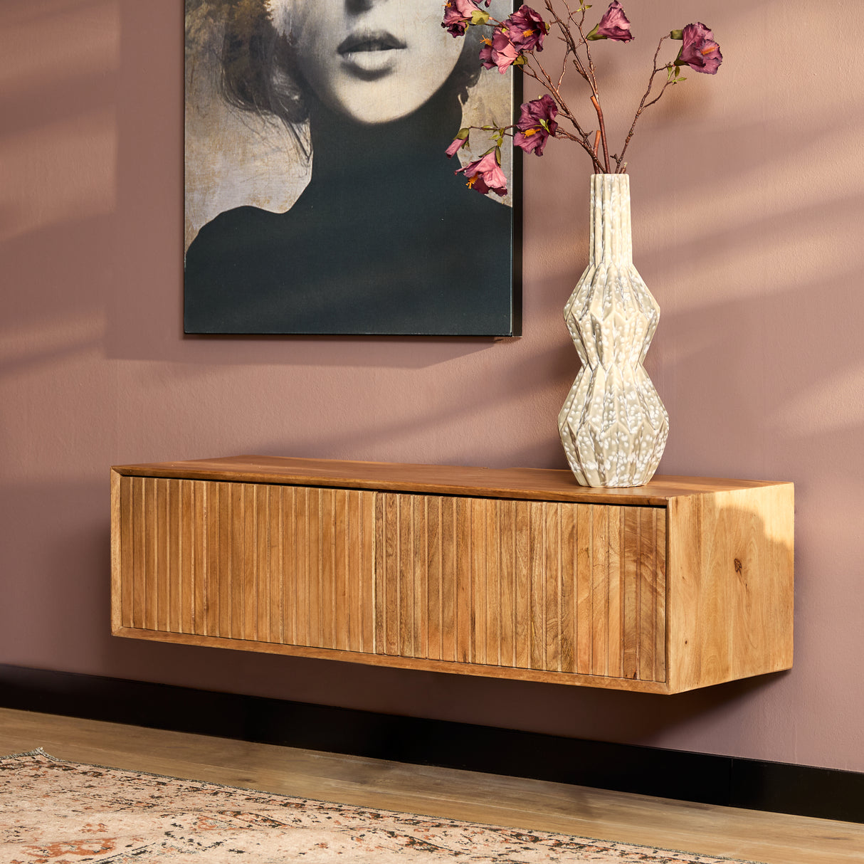 Zwevend tv meubel Madison Naturel | 120 cm