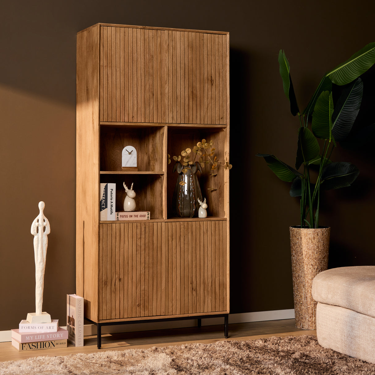 Vakkenkast Madison Natural | 90 cm