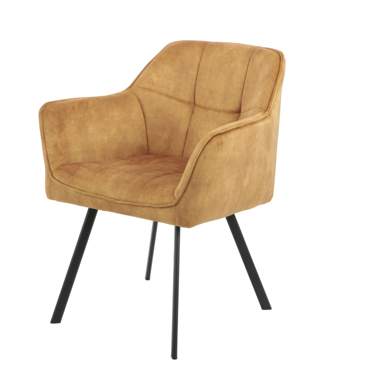 Eetkamerstoel Emma | Velvet Yellow (set of 2)