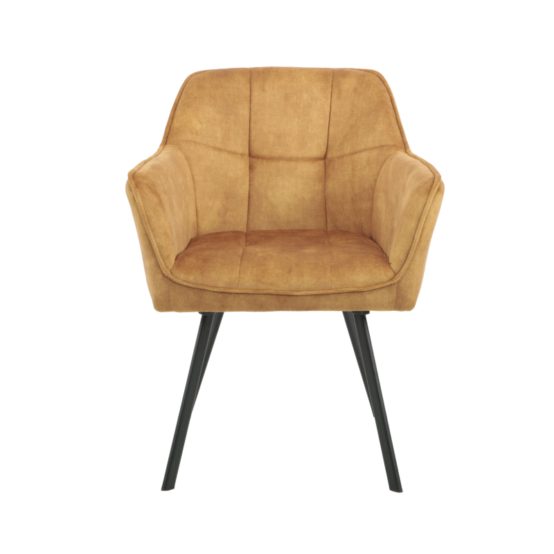 Eetkamerstoel Emma | Velvet Yellow (set of 2)
