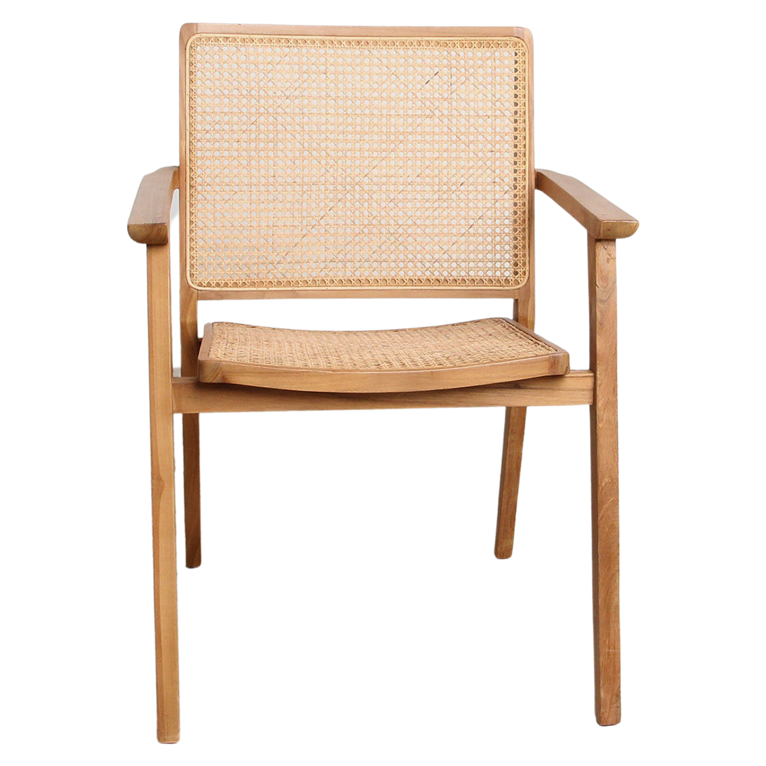 Nova teak eetkamerstoel met armleuning (set of 2)