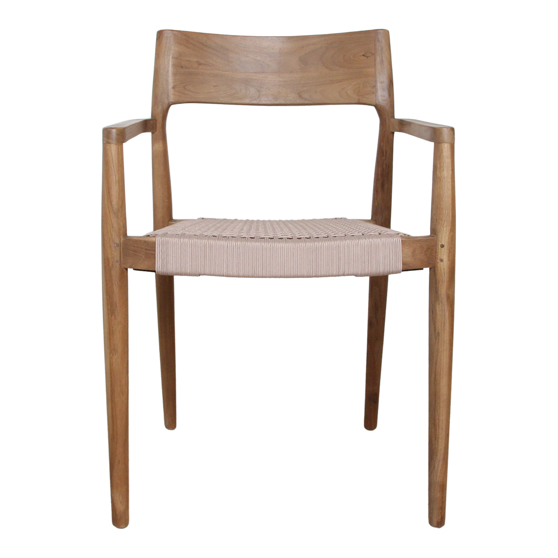 Freya donker teakhouten tuinstoel met armleuning - Naturel (set of 2)