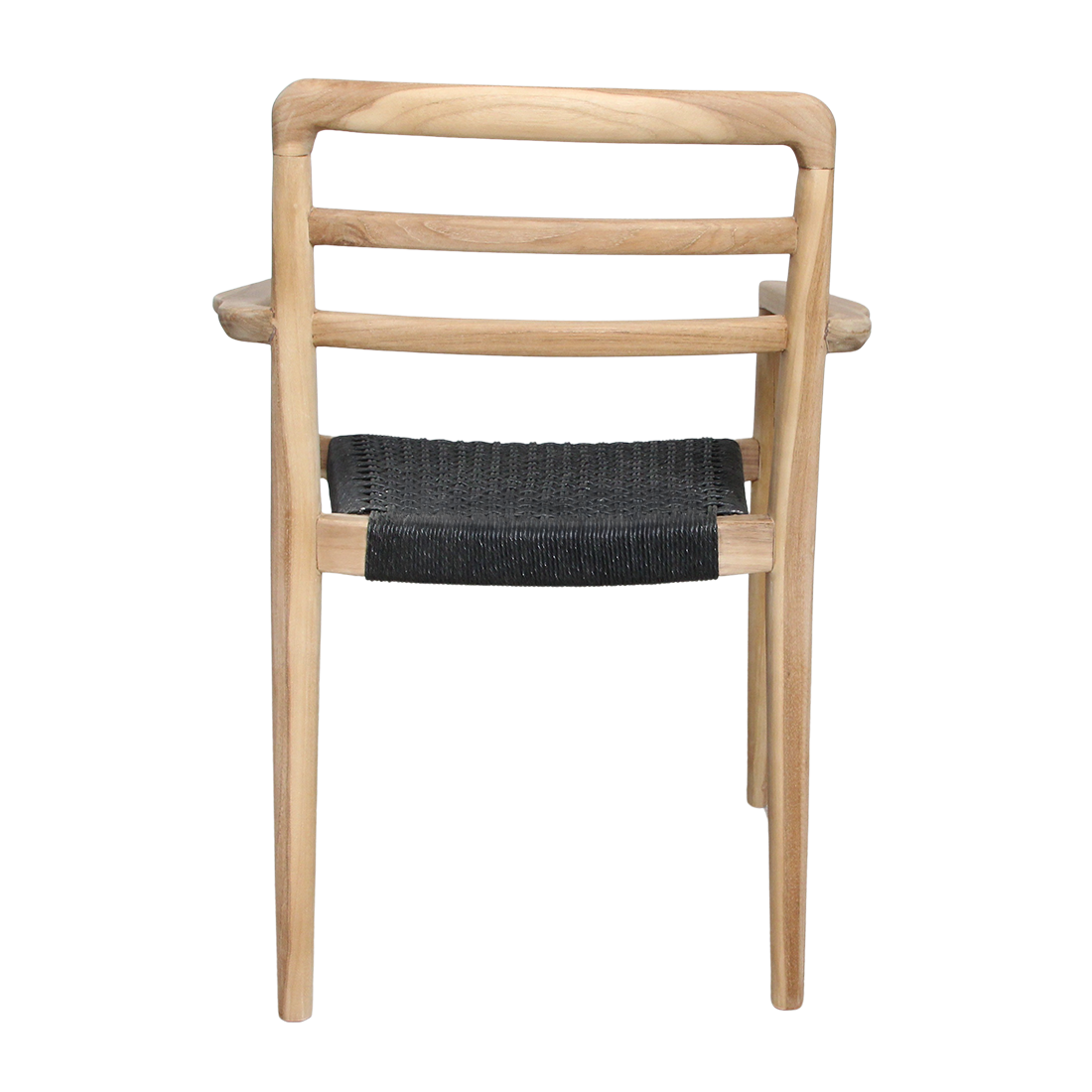 Verano teak tuinstoel met armleuning - Zwart (set of 2)