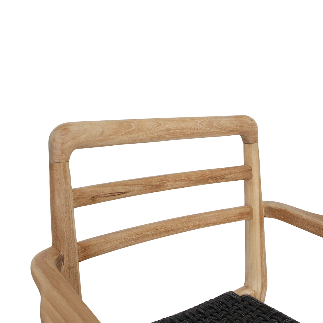 Verano teak tuinstoel met armleuning - Zwart (set of 2)