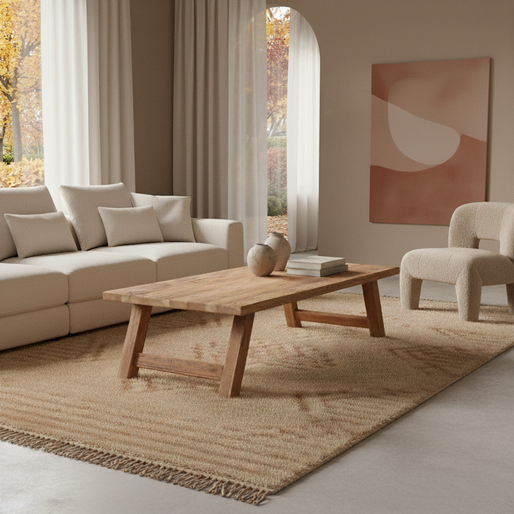 Farmwood rechthoekige salontafel - FSC-gerecycled hout - 140x65x38 cm