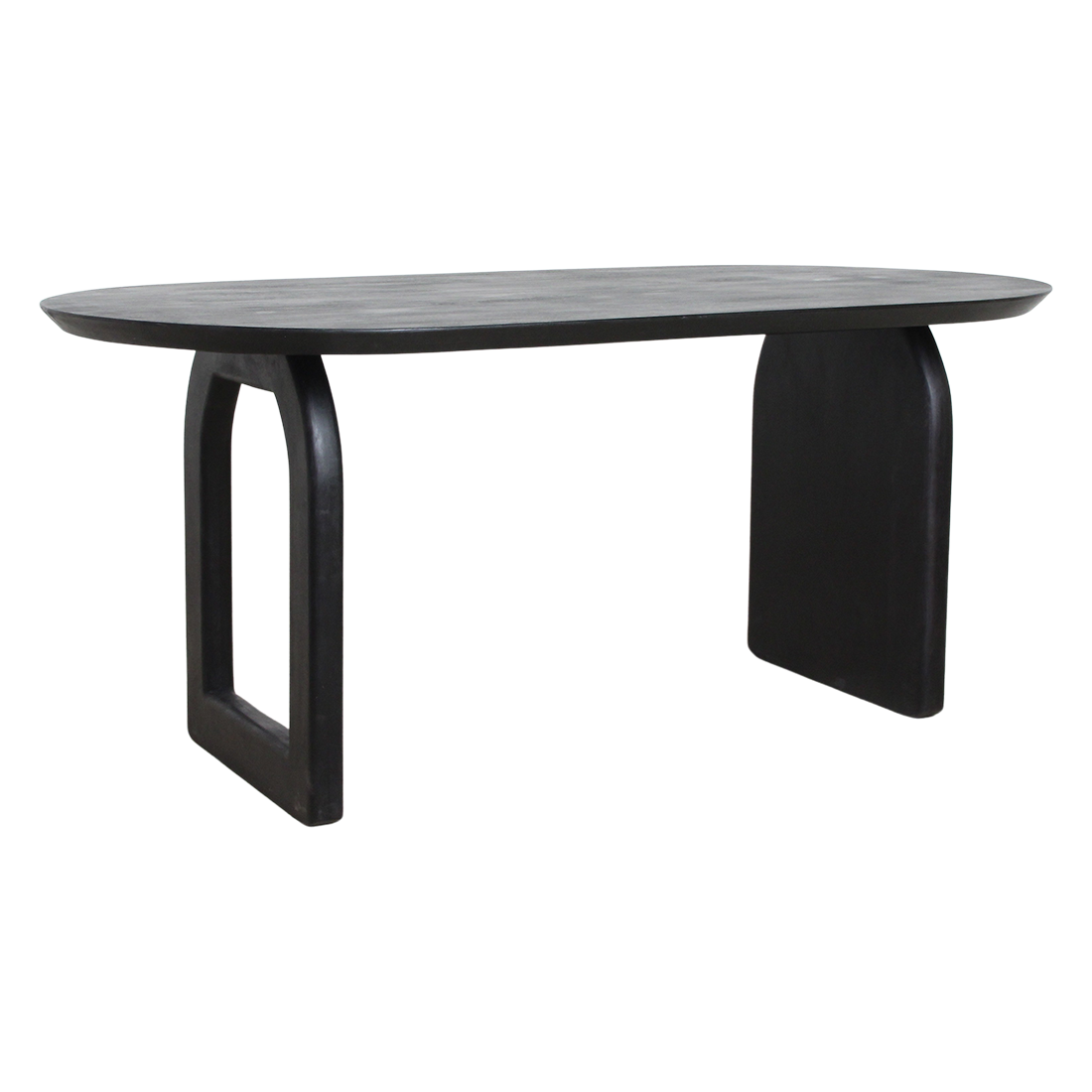 Bullnose dining table - black - 180 - mix base