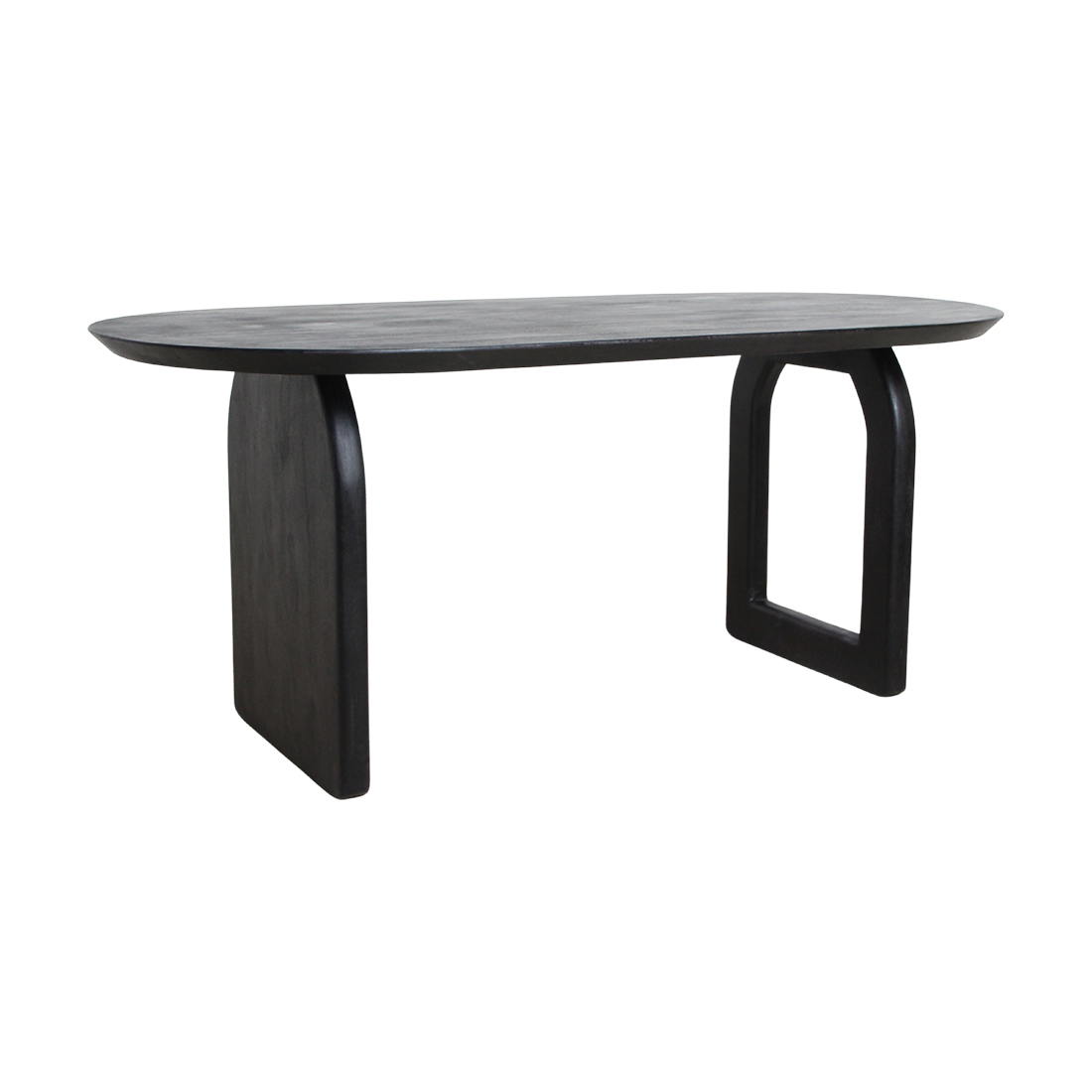 Bullnose dining table - black - 180 - mix base