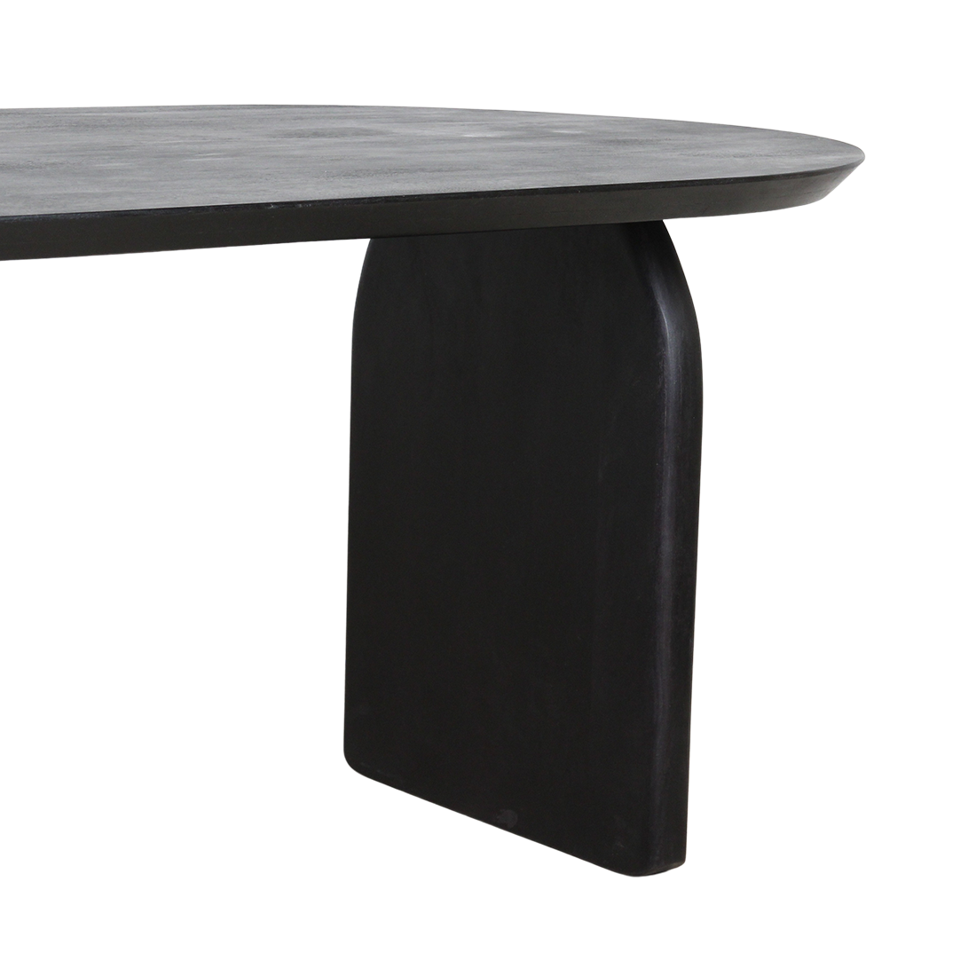 Bullnose dining table - black - 180 - mix base
