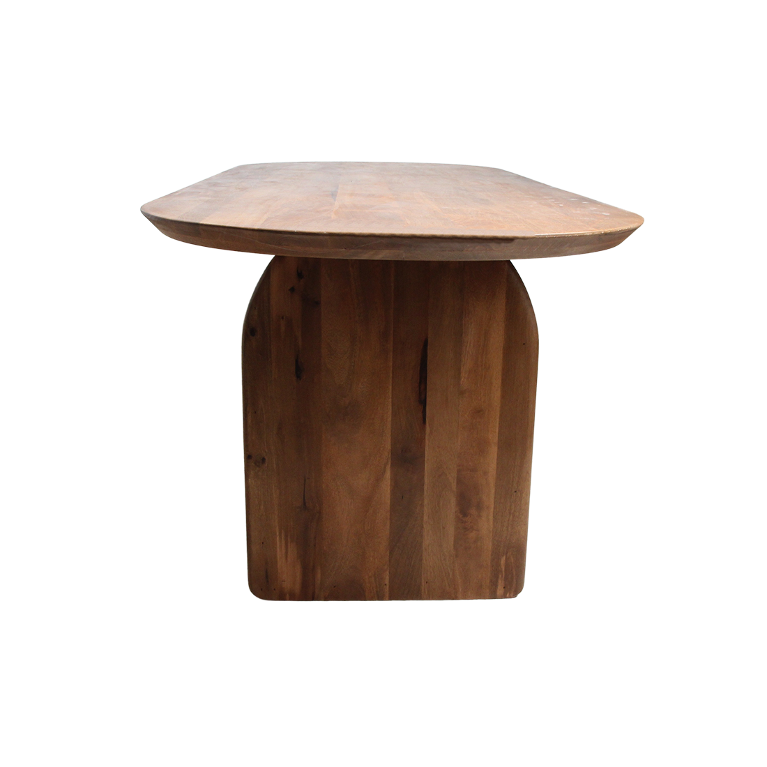 Bullnose dining table - brown - 180 - mix base