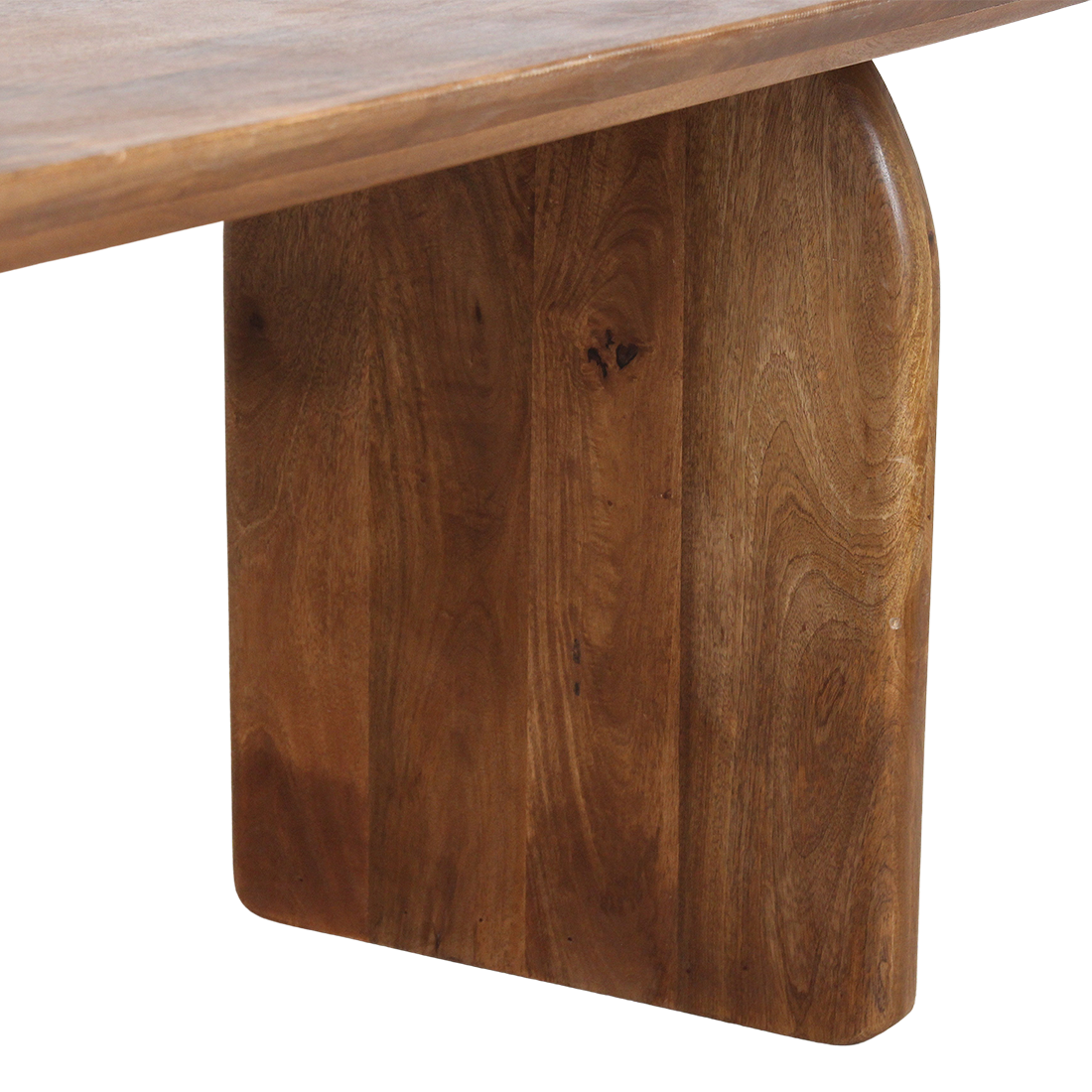 Bullnose dining table - brown - 180 - mix base