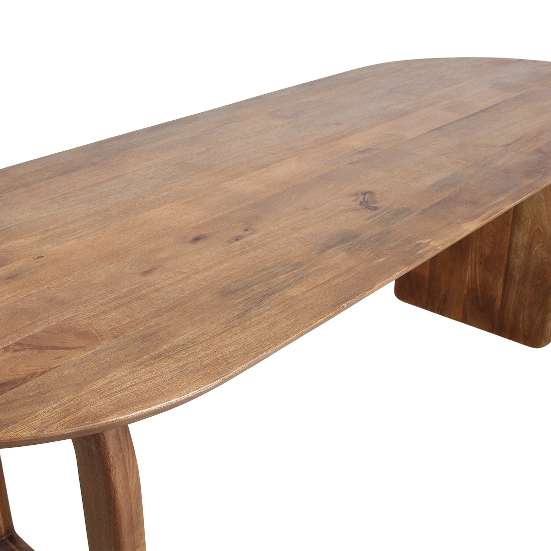 Bullnose dining table - brown - 180 - mix base