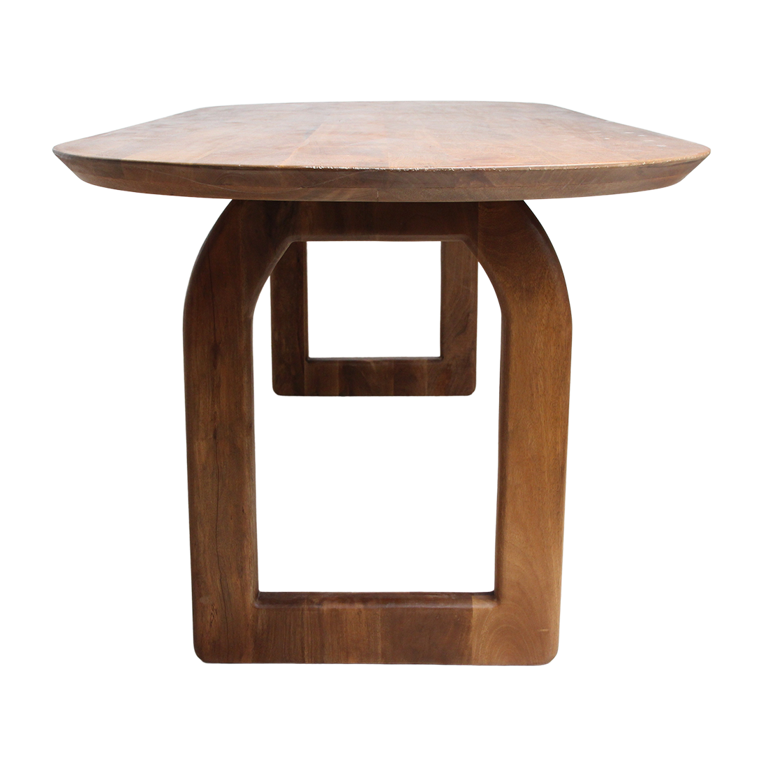Bullnose dining table - brown - 200 - open base