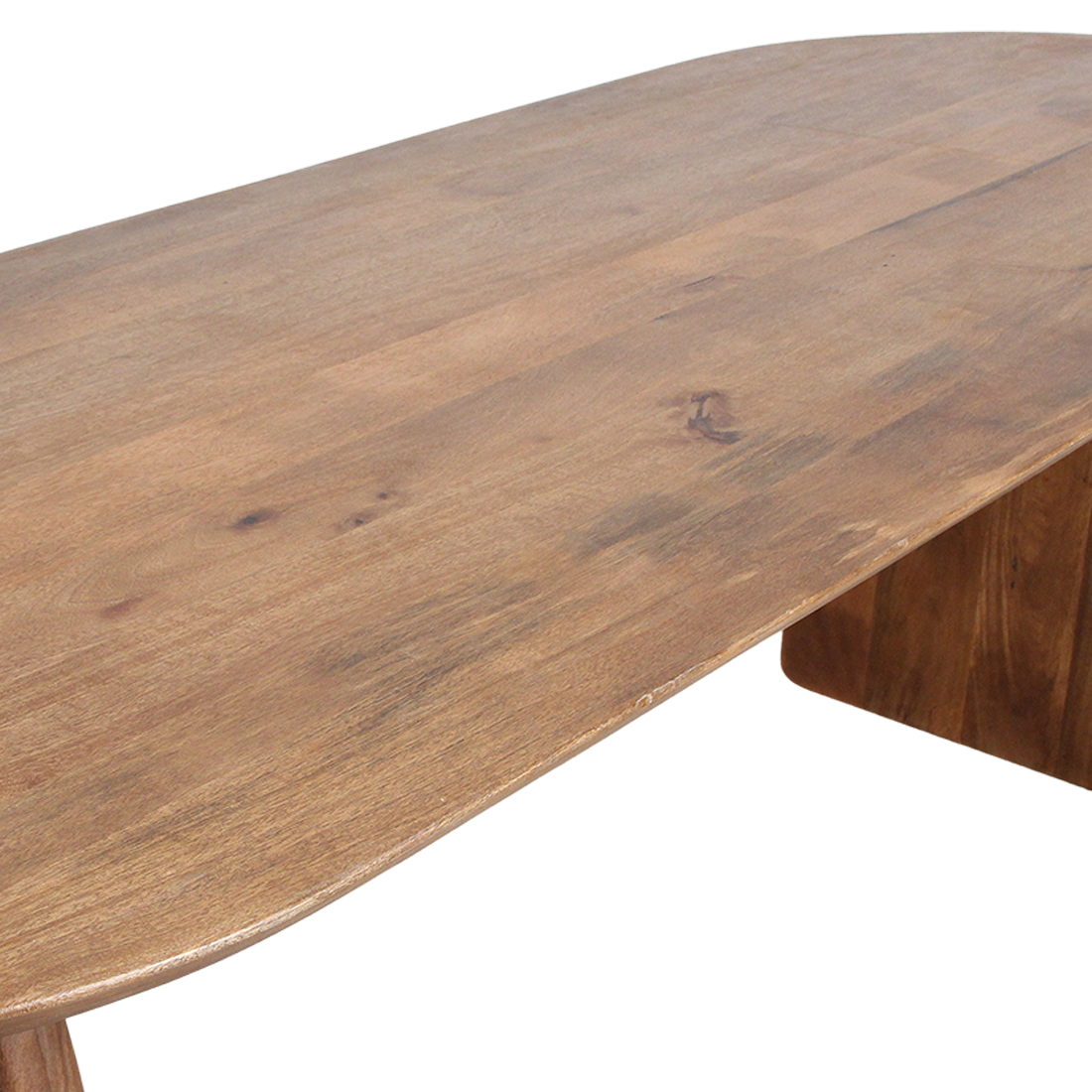 Bullnose dining table - brown - 200 - open base