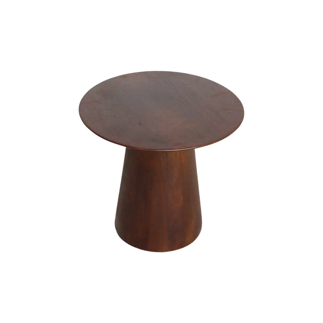 Bullnose mangohouten bijzettafel cone Ø 50 cm
