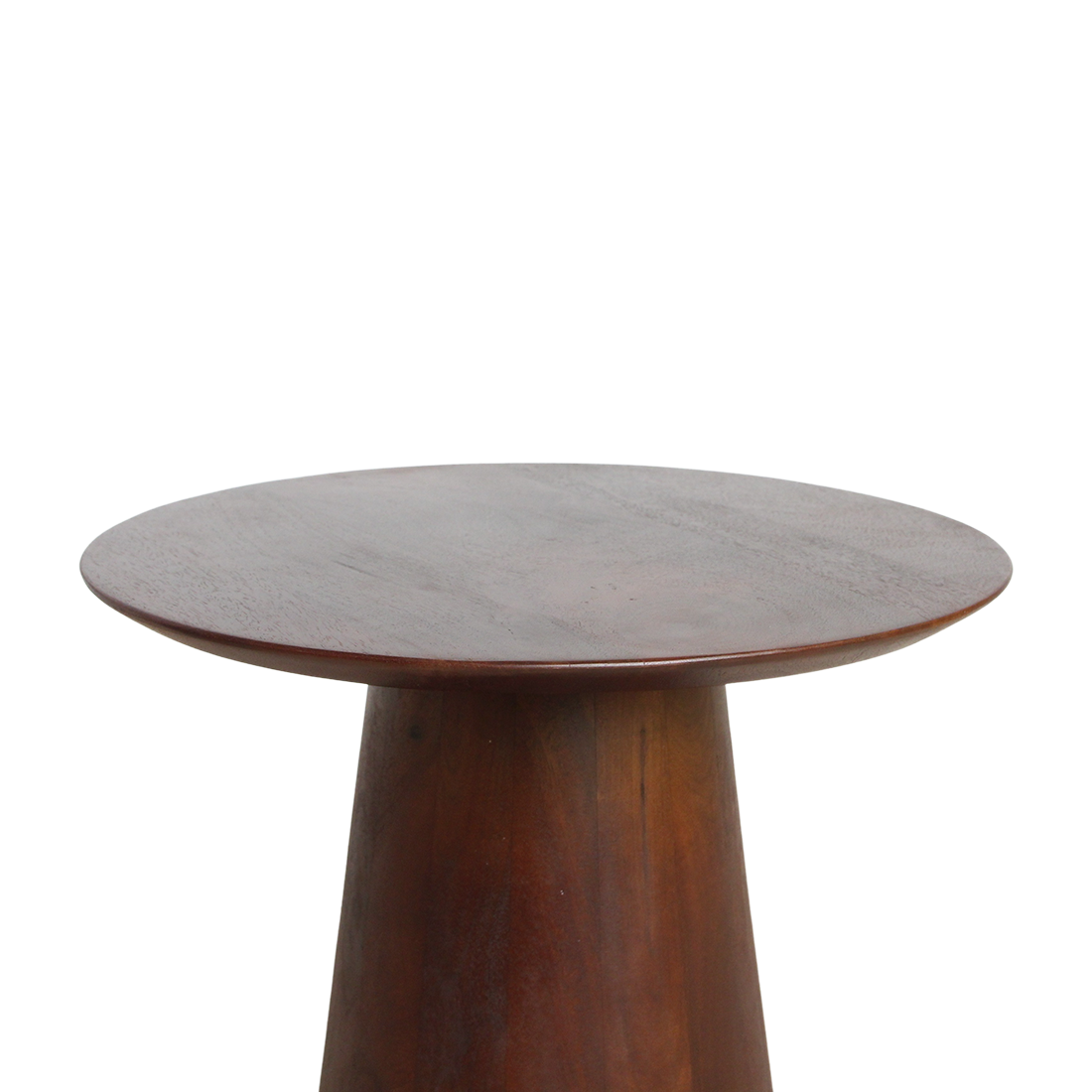 Bullnose mangohouten bijzettafel cone Ø 50 cm
