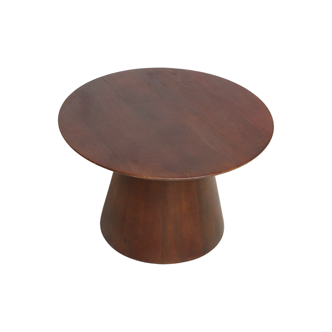 Bullnose mangohouten bijzettafel cone Ø 55 cm
