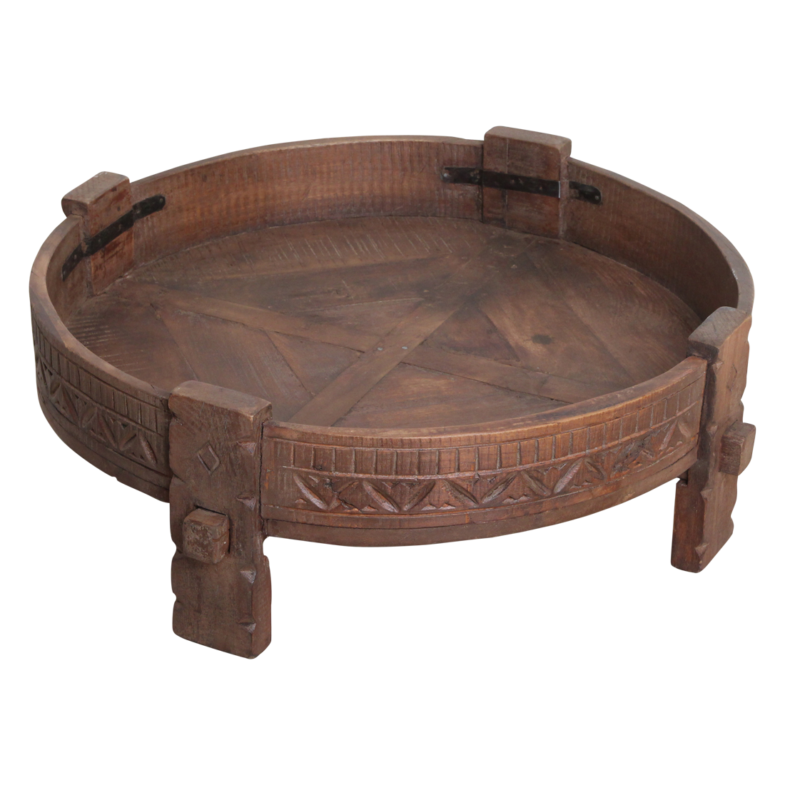 Chakki bijzettafel bruin - 73x73x25 cm