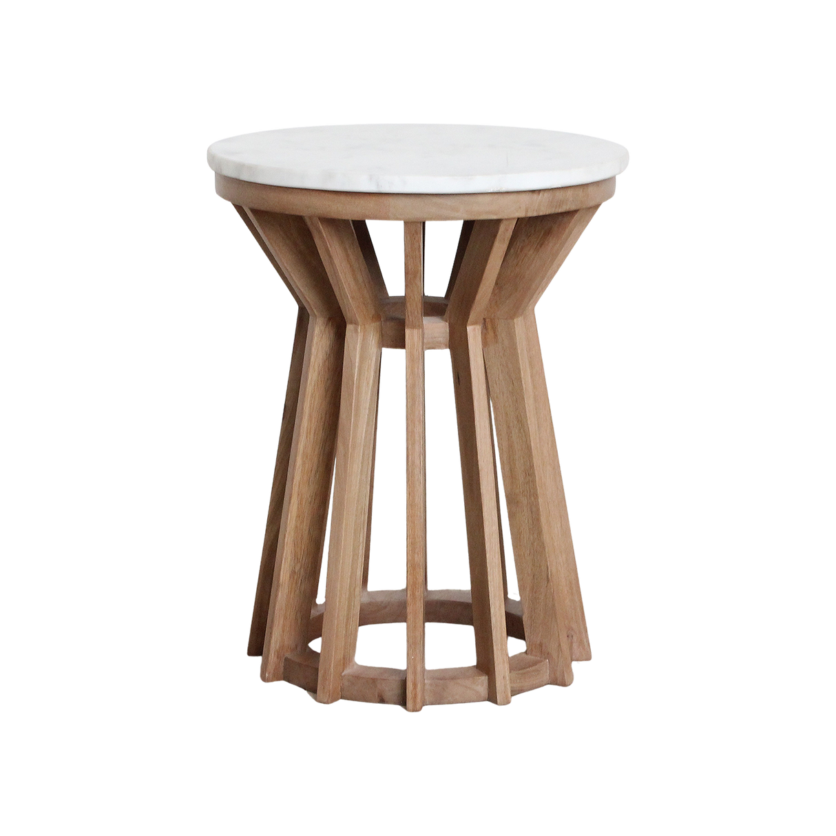 Sarawak marmeren bijzettafel - wit