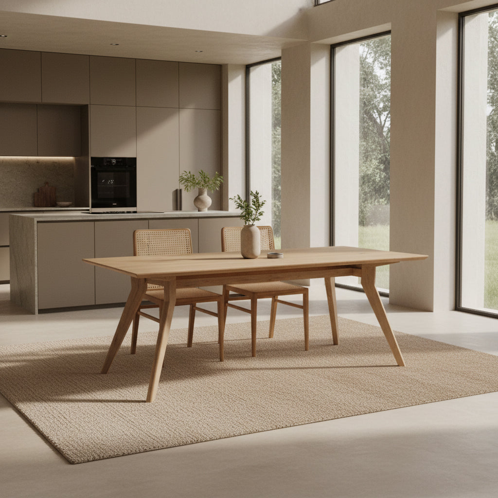 Studio teakhouten eettafel - 200 cm