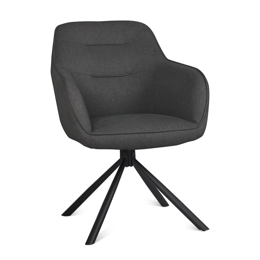Eetkamerstoel Felix Donker Grijs (set of 2)