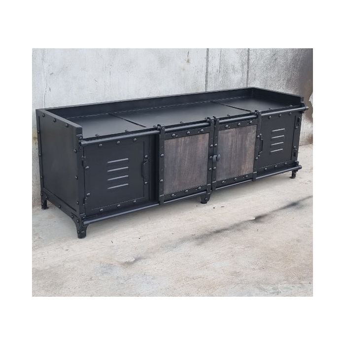Robuust TV-meubel met schuifdeuren 160cm