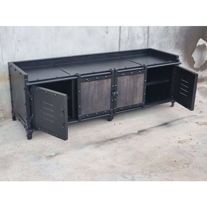 Robuust TV-meubel met schuifdeuren 160cm