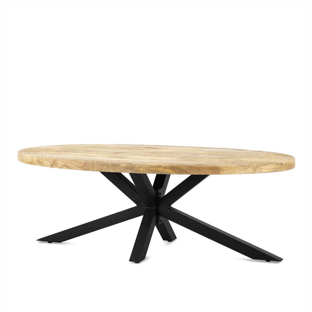 Salontafel Ellips met Spiderleg 130